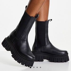 ASOS chunky leather Chelsea boots